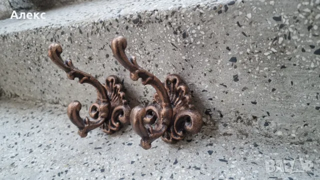 Масивни барокови закачалки– Чугун, снимка 3 - Закачалки - 47345617