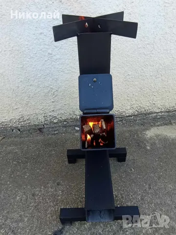 Ракетна печка за готвене и отопление за пикник , палатка , къмпинг , бесетка лов риболов, снимка 2 - Газови котлони - 47327127