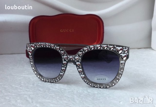 Gucci дамски слънчеви очила с камъни тип котка, снимка 7 - Слънчеви и диоптрични очила - 31091382
