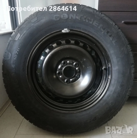 215/75R16 M+S Гума с джанта Continental Contact за SUV 4x4, снимка 10 - Гуми и джанти - 52676548