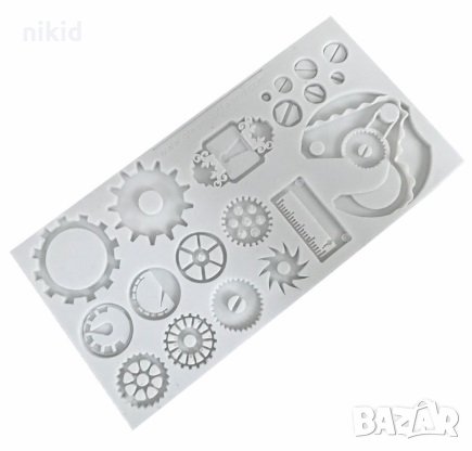 Зъбни Колела болт зъбчатка линия силиконов молд форма за украса декор торта фондан шоколад и др.