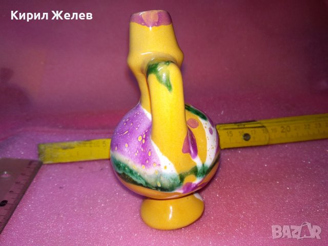 КЕРАМИЧНО БЪРДУЧЕ СВИРКА РЪЧНА МАЙСТОРСКА ИЗРАБОТКА ТРАДИЦИОНЕН ЕТНО СУВЕНИР ГЛЕДЖОСАНА ГЛИНА 42933, снимка 5 - Декорация за дома - 44297547