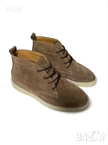 Модерни дамски боти Loro Piana с връзки, снимка 2 - Дамски боти - 47284428