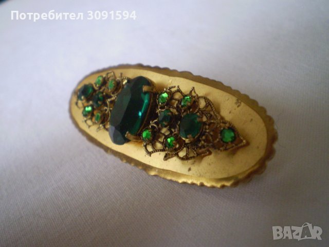 брошка -Игла с кристали от 40-те години, снимка 4 - Антикварни и старинни предмети - 40640437