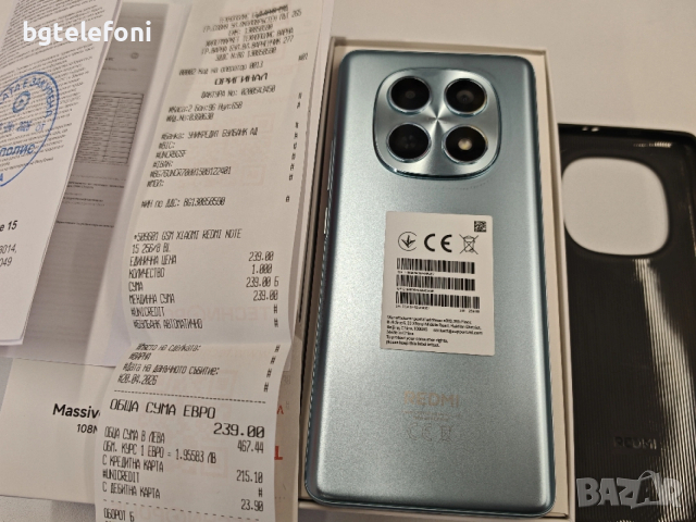 Xiaomi Redmi Note 15 8/256,чисто нов,закупен от Технополис на 20.04.2026г. с две години гаранция, снимка 3 - Xiaomi - 54332568