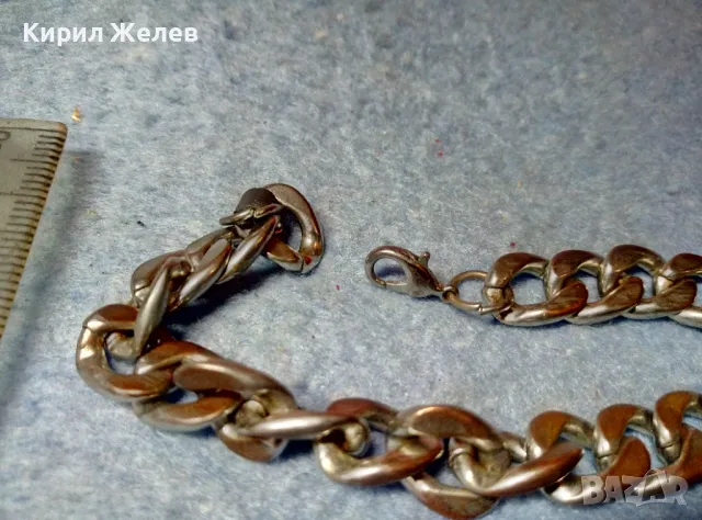 СТАРА ВИНТИДЖ АРТ ПЛЕТКА ГРИВНА от НИКЕЛИРАНА БЛАГОРОДНА СТОМАНА 47390, снимка 6 - Гривни - 47336490