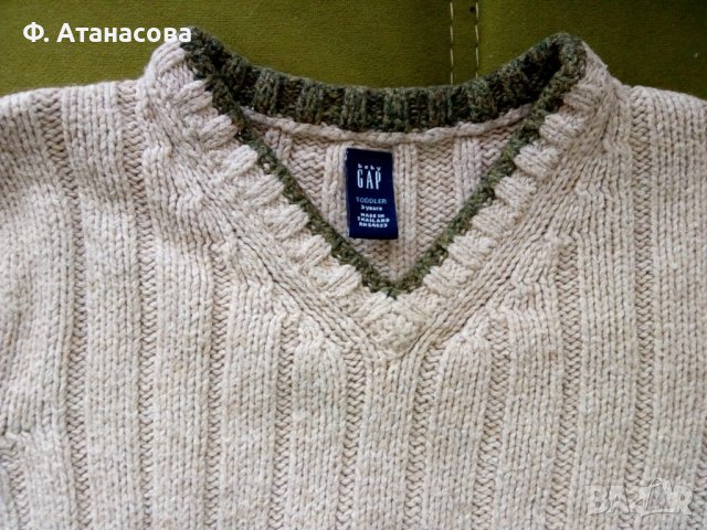 Страхотно пуловерче на GAP Kids / ГАП Кидс с вълна, 3 години, размер 98-104, снимка 2 - Детски пуловери и жилетки - 38294135