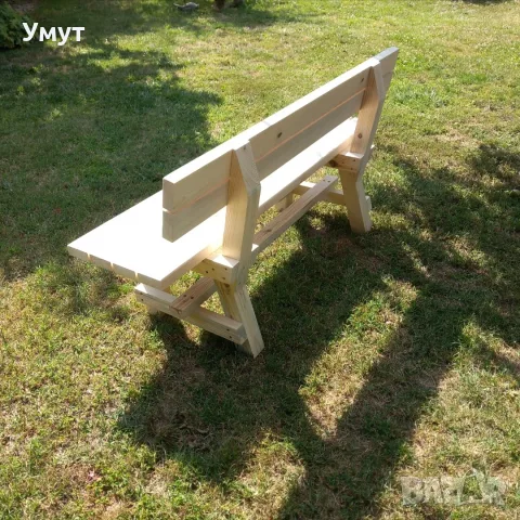 Масивна дървена пейка, снимка 4 - Градински мебели, декорация  - 56282272