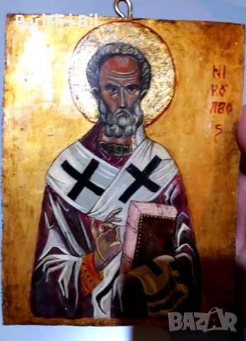 Икона "Свети Никола", Милена Чолакова , снимка 1 - Икони - 38764221