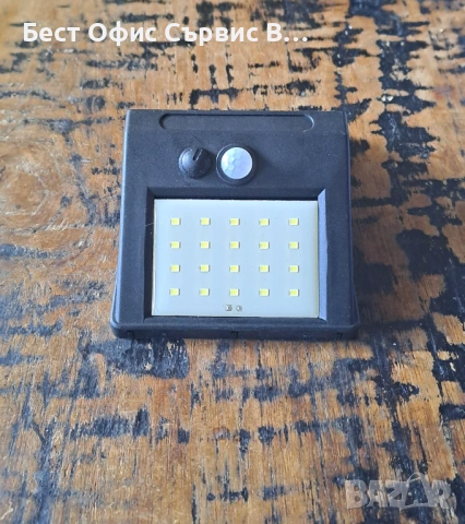 лампа соларна LED черна със сензор за движение, за закачане на стена, снимка 2 - Соларни лампи - 53141344