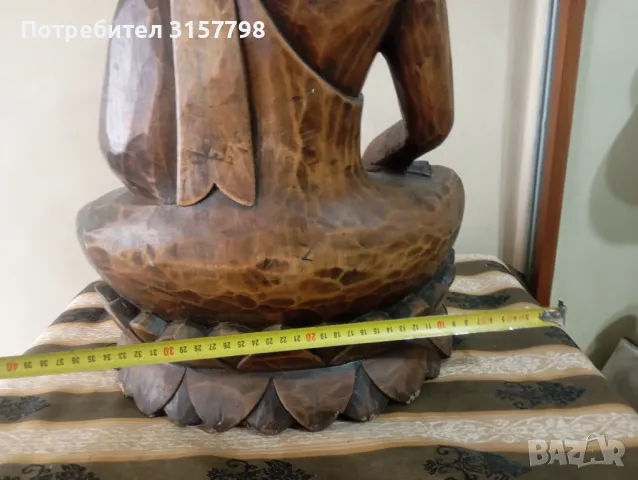 Дървена статуетка - Буда, снимка 7 - Статуетки - 50429302