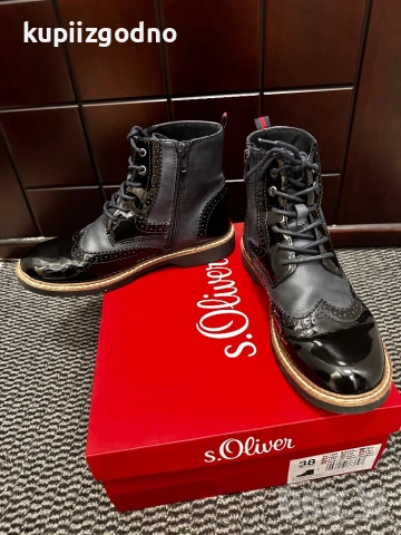 Зимни обувки боти S. Oliver 38 тъмно сини, снимка 5 - Дамски боти - 53236023