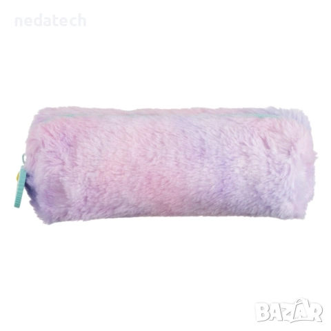 Несесер от изкуствена кожа, Лилав, 21x7x6.5 см.