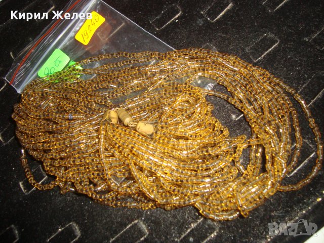 ХИЛЯДИ КРИСТАЛНИ МЪНИСТА НАНИЗ НЕЖНО РЕТРО АРТ КОЛИЕ ОГЪРЛИЦА РЪЧНА ИЗРАБОТКА 19240, снимка 2 - Колиета, медальони, синджири - 31450878