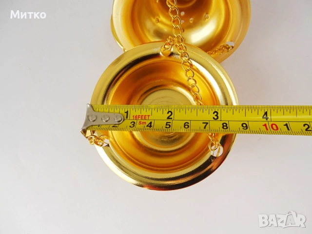 Нова малка бронзова кандилница , снимка 12 - Други ценни предмети - 52071500