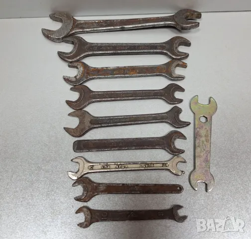 Комплект 10 броя стари, здрави Гаечни ключове за 20,00 лв., снимка 1