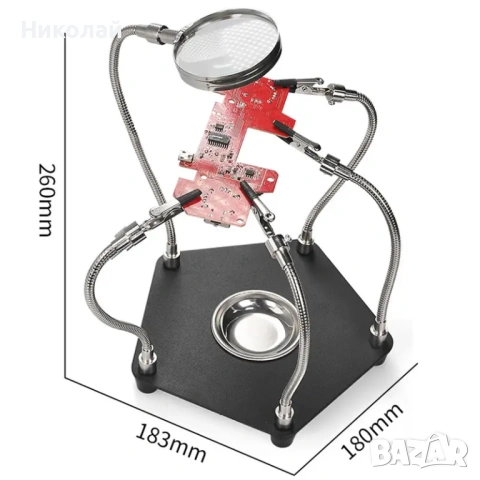 Държач за платки TE-806 със скоби за ремонт на електроника, снимка 3 - Ремонт на телефони - 53334250