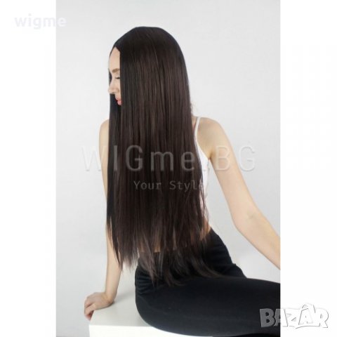 Дълга тъмнокестенява перука Сидни, снимка 5 - Аксесоари за коса - 31543757