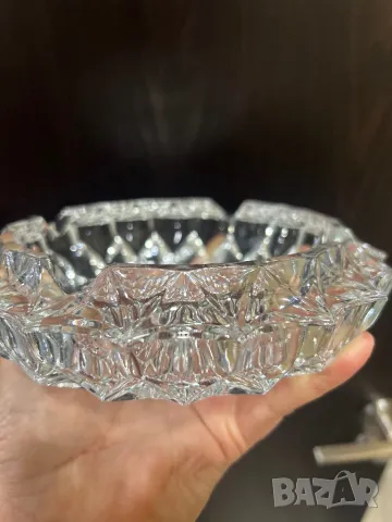 Масивен пепелник Бохемия, снимка 13 - Други - 49360350