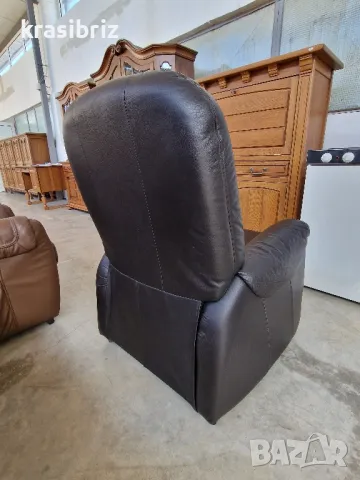 Релаксиращ Фотьойл Естествена кожа-внос от Германия!, снимка 4 - Дивани и мека мебел - 49401040