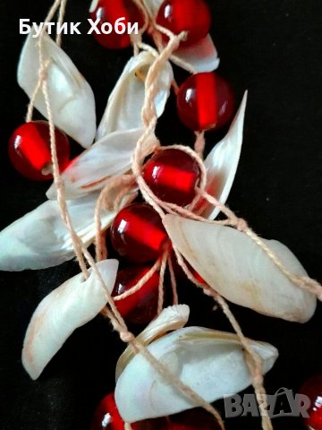 Оригинално колие от седеф и мъниста, снимка 5 - Колиета, медальони, синджири - 32116630