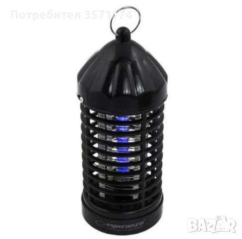 Лампа против насекоми UV Esperanza EHQ005 Terminator II, 2W , снимка 1 - Настолни лампи - 44612885