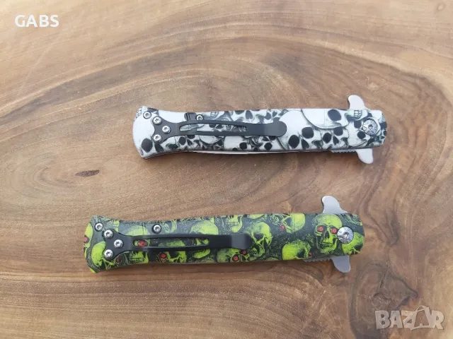 сгъваем нож с дизайн черепи,два модела, снимка 5 - Ножове - 49824483
