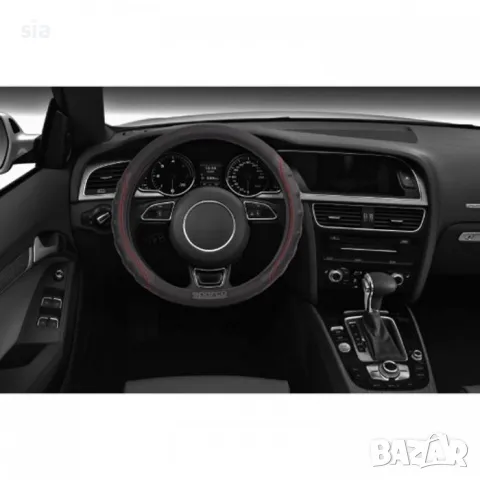 Калъф за волан, черен с червени шевове, размер М, снимка 2 - Аксесоари и консумативи - 29896664