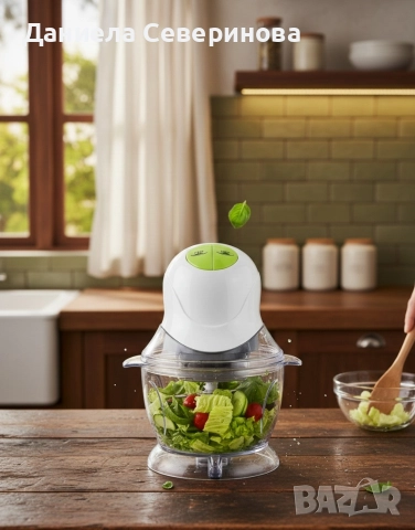 Чопър/Зеленчукорезачка Rosberg R51111A, 400W, 1 литър, 2 скорости, Бял 