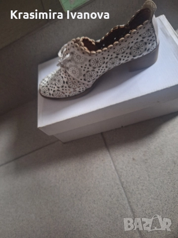 нови обувки Мегияс естествена кожа с перфорация, снимка 2 - Дамски ежедневни обувки - 52814539
