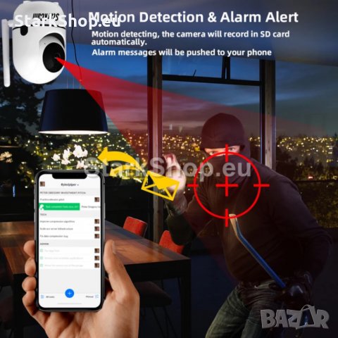  Безжична FullHD WiFi камера – RoboCam 360, снимка 6 - Камери - 30515551