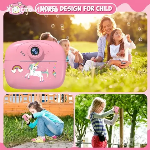 Фотоапарат и принтер 2 в 1, игри, фото рамки розов Еднорог мини маркери, снимка 10 - Фотоапарати - 49676020