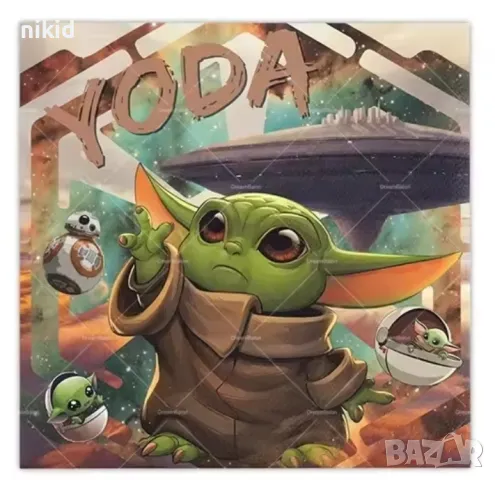 10 бр Йода Yoda Star Wars Междузвездни войни парти салфетки рожден ден