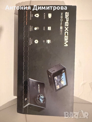 Apexcam M80 Екшън камера с 64GB карта 4K 60FPS 48MP 40M Ultra HD камера Подводна водоустойчива спорт, снимка 2 - Други - 52756208