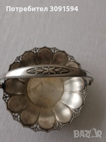 Ретро посребрена кошничка бомбониера , снимка 6 - Други - 53852167