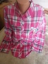 Дамска риза розово каре, снимка 1