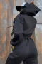 Дамски гащеризон с цип Back to black, снимка 3