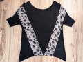 Дамска тениска Bershka,  size S, 100%вискоза, с тюл с леопардови мотив, като нова, снимка 3