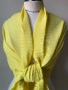 Жълт шал от 100 % коприна, снимка 4