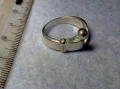 ИНТЕРЕСЕН ФИГУРАЛЕН СРЕБЪРЕН ПРЪСТЕН КОЛАН СРЕБРО 925 с БЯЛА ПОЗЛАТА и ЧАСТИЧНО АРТ ПАТИНИРАНЕ 48654, снимка 4