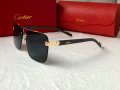 Cartier висок клас мъжки слънчеви очила с дървени дръжки, снимка 8