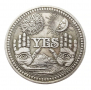 Голяма таро гадателска монета Да/Не Yes/No coin, Ф3,8см, цинкова сплав, снимка 10