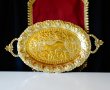 Бронзов поднос,плато,фруктиера,лов,Елен,маркиран., снимка 11