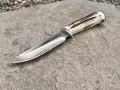 Красив ловен нож Boker с дръжка от еленски рог. (005), снимка 5