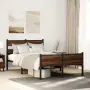 vidaXL Рамка за легло без матрак кафяв дъб 120x200 см инженерно дърво, снимка 2