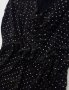 Черна рокличка/туника на златисти ситни точки с гръцко деколте, снимка 2