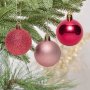 54 броя Комплект Розови коледни топки + гирлянд в 4 размера, снимка 3