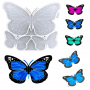 3 грамадни пеперуди пеперуда силиконов молд шоколад смола глина , снимка 1 - Форми - 36393309