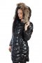 Зимно дълго дамско яке - 4118 качулка с естествен пух от лисица, снимка 12