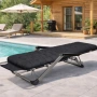 Сгъваем градински шезлонг с ватирана възглавница, регулируема облегалка и антикорозионна рамка, снимка 7